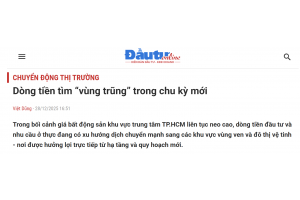 Dòng tiền tìm “vùng trũng” trong chu kỳ mới