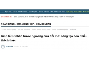 Kinh tế tư nhân trước ngưỡng cửa đổi mới sáng tạo còn nhiều thách thức