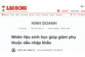 Nhiên liệu sinh học giúp giảm phụ thuộc dầu nhập khẩu