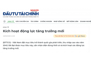  Kích hoạt động lực tăng trưởng mới
