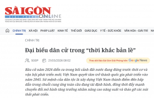 Đại biểu dân cử trong thời khắc bản lề