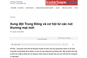Xung đột Trung Đông và cơ hội từ các nút thương mại mới