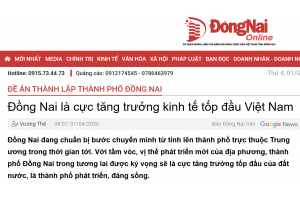 Đồng Nai là cực tăng trưởng kinh tế tốp đầu Việt Nam