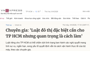 Luật đô thị đặc biệt cần cho TP HCM nhưng quan trọng là cách làm