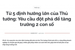 Tăng trưởng 10% là mệnh lệnh vươn lên