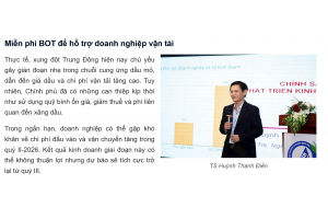 Miễn phí BOT để hỗ trợ doanh nghiệp vận tải