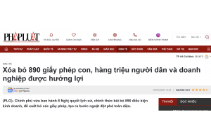 Xóa bỏ 890 giấy phép con, hàng triệu người dân và doanh nghiệp được hưởng lợi