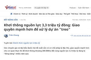 Đứng yên hợp pháp nhưng gây lãng phí nguồn lực lớn