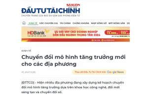 Chuyển đổi mô hình tăng trưởng mới cho các địa phương