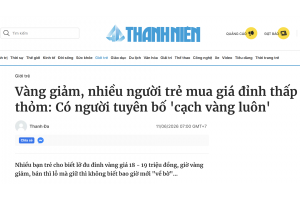Vàng giảm, nhiều người trẻ mua giá đỉnh thấp thỏm