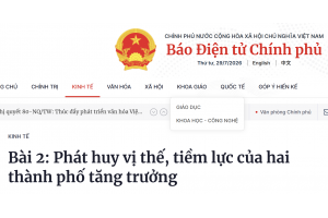 Phát huy vị thế, tiềm lực của hai thành phố tăng trưởng