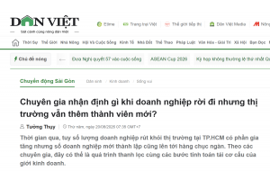 Chuyên gia nhận định gì khi doanh nghiệp rời đi nhưng thị trường vẫn thêm thành viên mới?