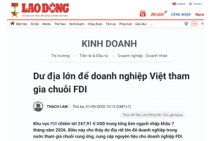 Dư địa lớn để doanh nghiệp Việt tham gia chuỗi FDI