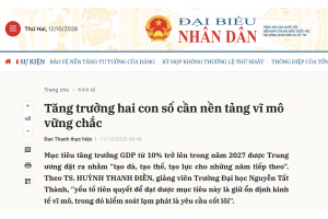 Tăng trưởng hai con số cần nền tảng vĩ mô vững chắc