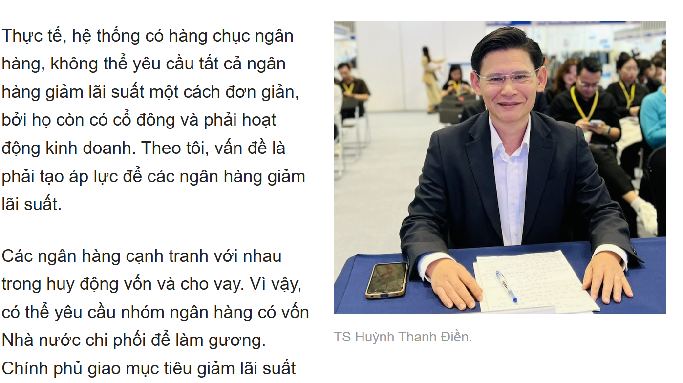 Chuyên gia nêu cách giảm thực chất lãi suất cho vay 1,5-2%
