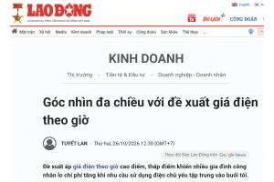 Góc nhìn đa chiều với đề xuất giá điện theo giờ