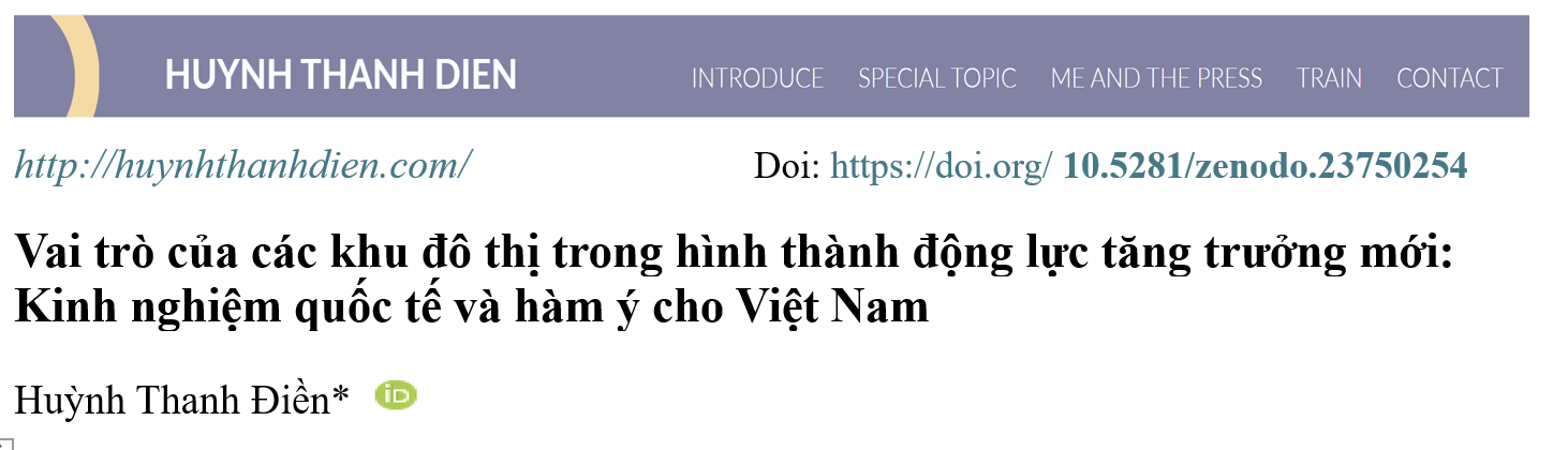 Vai trò của các khu đô thị trong hình thành động lực tăng trưởng mới: Kinh nghiệm quốc tế và hàm ý